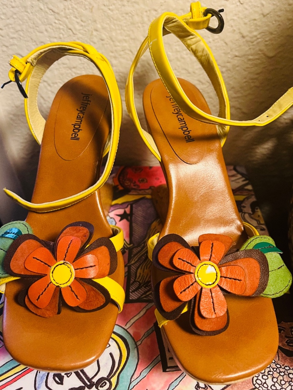 Brand New Jeffrey Campbell Fleurs Wedge. Multi Color